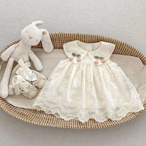 Vestido de Bebê Delicado Cereja