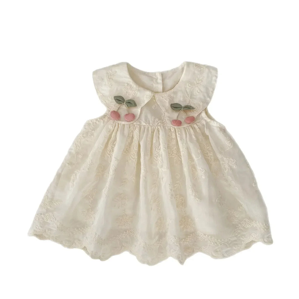 Vestido Infantil Delicado Cereja