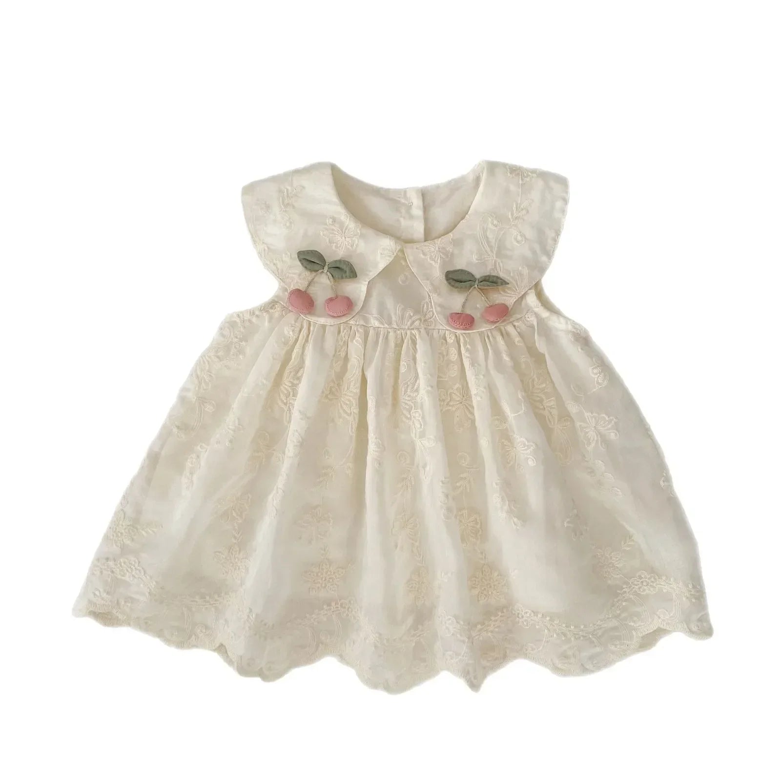 Vestido de Bebê Delicado Cereja