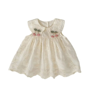 Vestido de Bebê Delicado Cereja