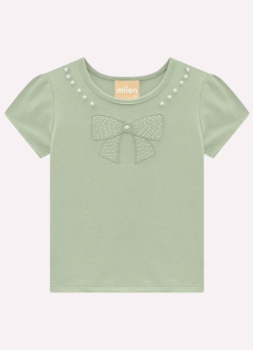 Blusa Infantil Menina Pérolas Milon Verde