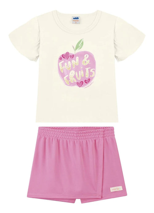 Conjunto Blusa e Shorts em Newtech Bege
