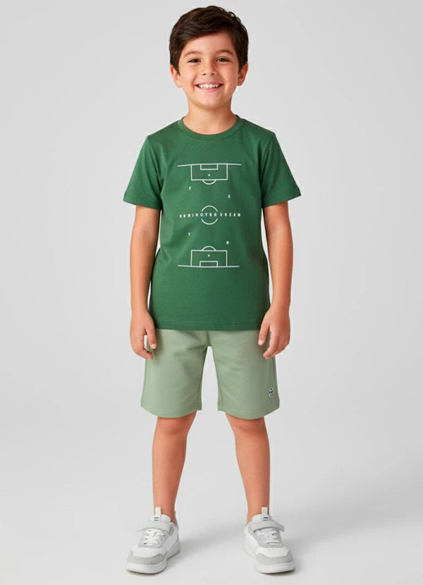 Conjunto Masculino Campo de Futebol Verde
