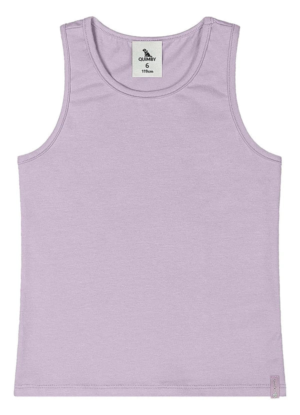 Regata Básica Cotton Menina Roxo