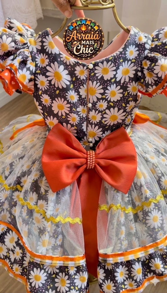 Vestido Caipira Margarida Encantada