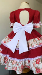 Vestido de Festa Junina - Vermelho Floral