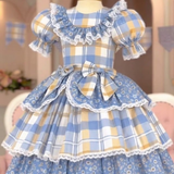 Vestido Festa Junina - Azul Encanto do Campo