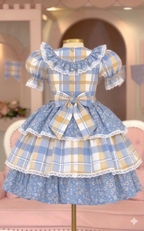 Vestido Festa Junina - Azul Encanto do Campo