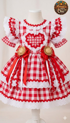 Vestido Festa Junina - Doce Paixão Vermelha