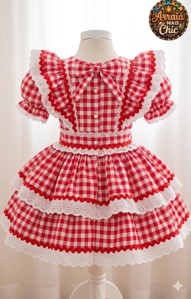 Vestido Festa Junina - Doce Paixão Vermelha