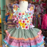 Vestido Festa Junina - Jardim de Retalhos Encantado
