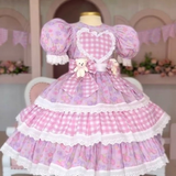 Vestido Festa Junina - Rosa Encanto de Ursinhos