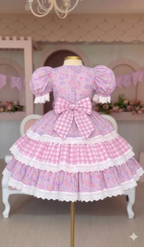Vestido Festa Junina - Rosa Encanto de Ursinhos