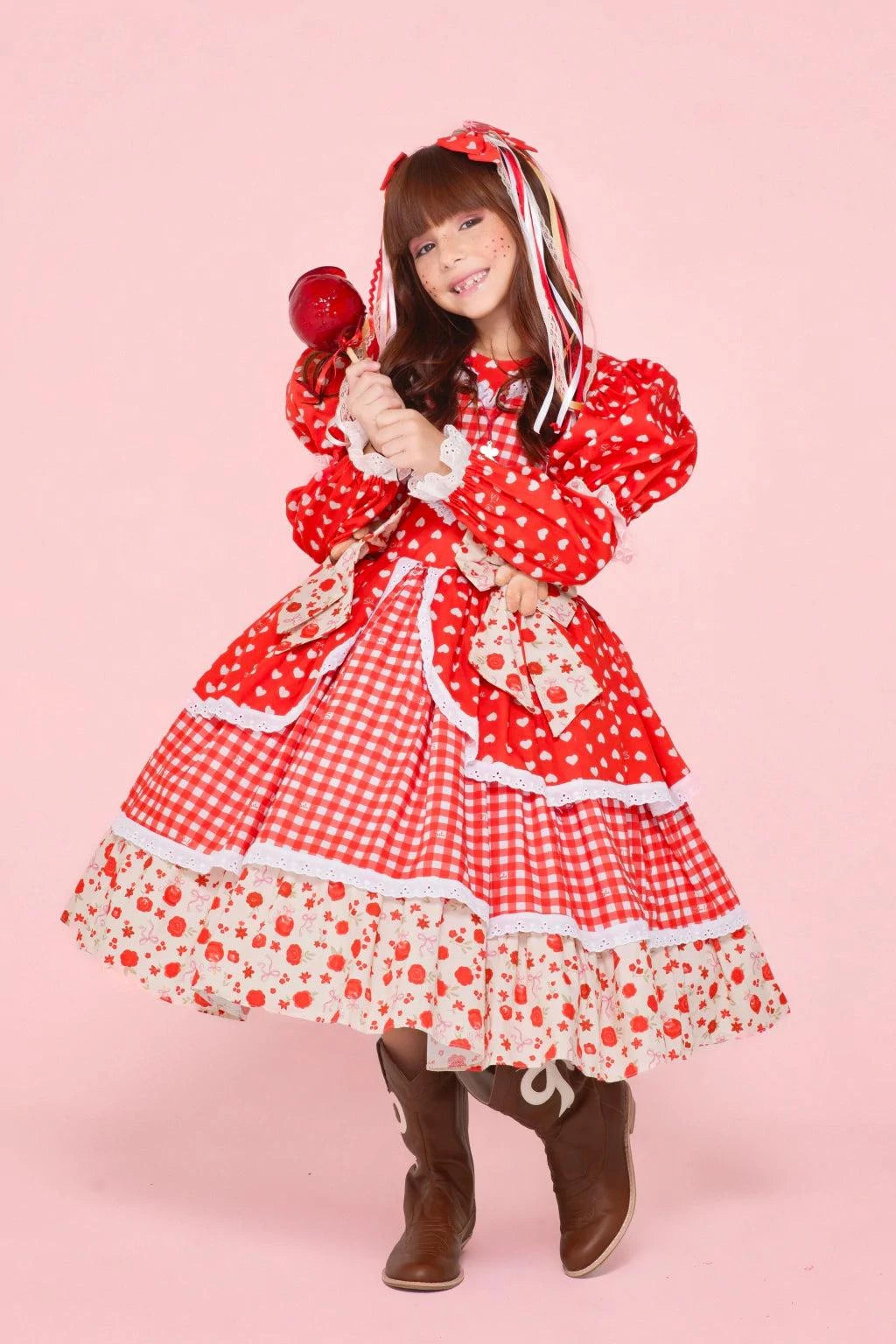 Vestido Junino Maçã do Amor Clássico - Luxo