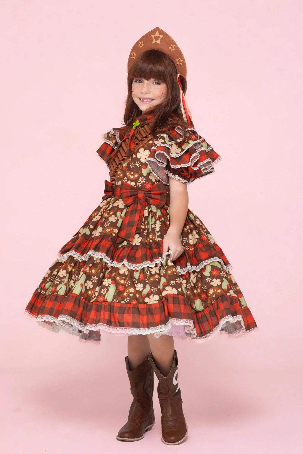 Vestido Junino Maria Bonita Encantada - Cangaceira Luxo
