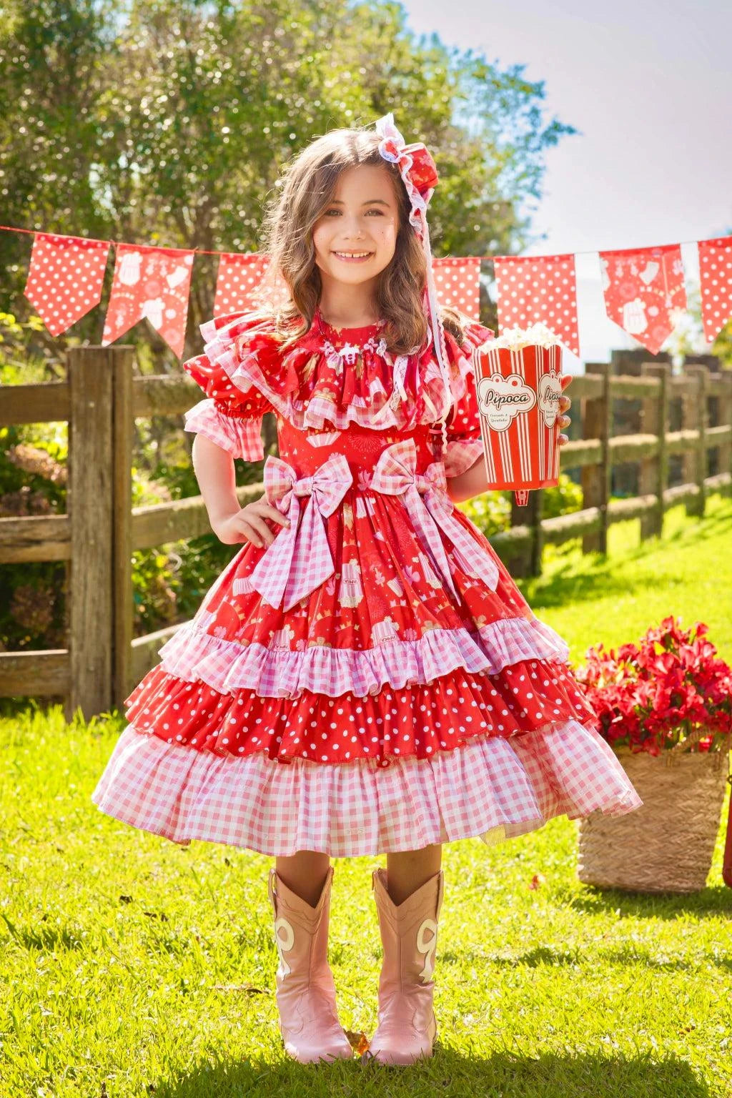 Vestido Junino Pipoquinha da Quermesse - Luxo