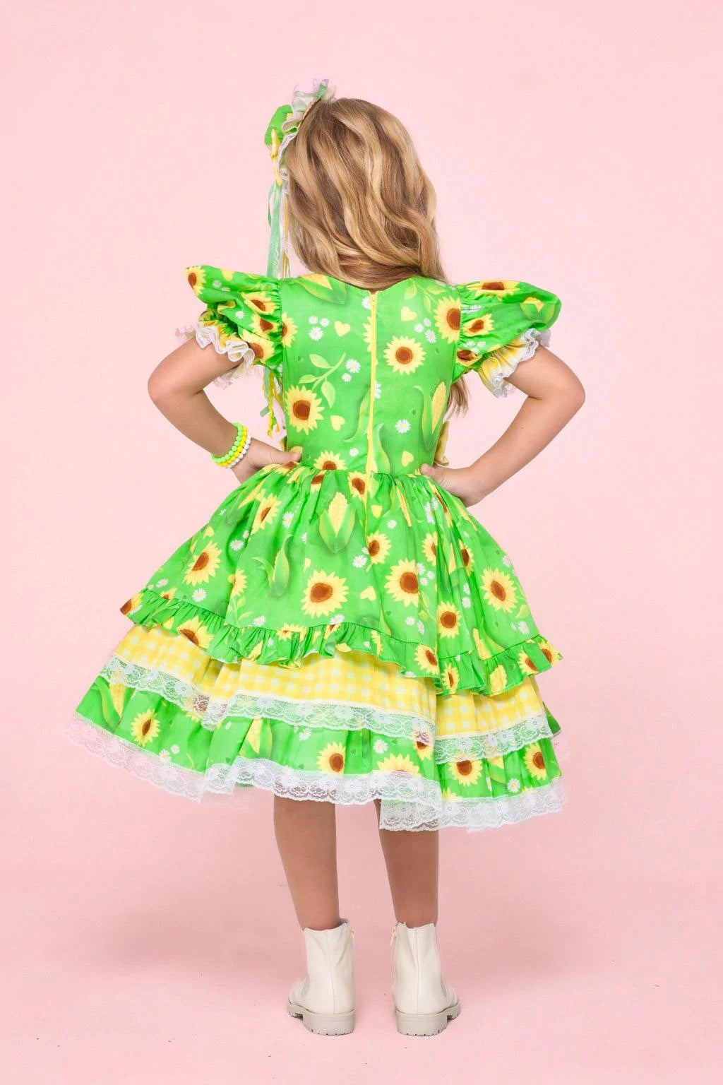 Vestido Junino Rainha do Milho (Brasil Copa do Mundo) - Luxo
